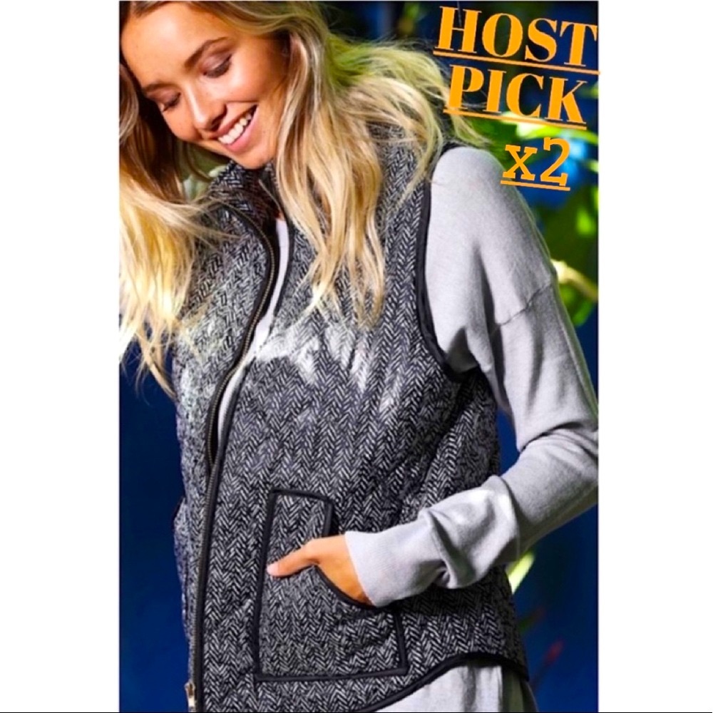 HERRINGBONE VEST - Picture 2 of 10